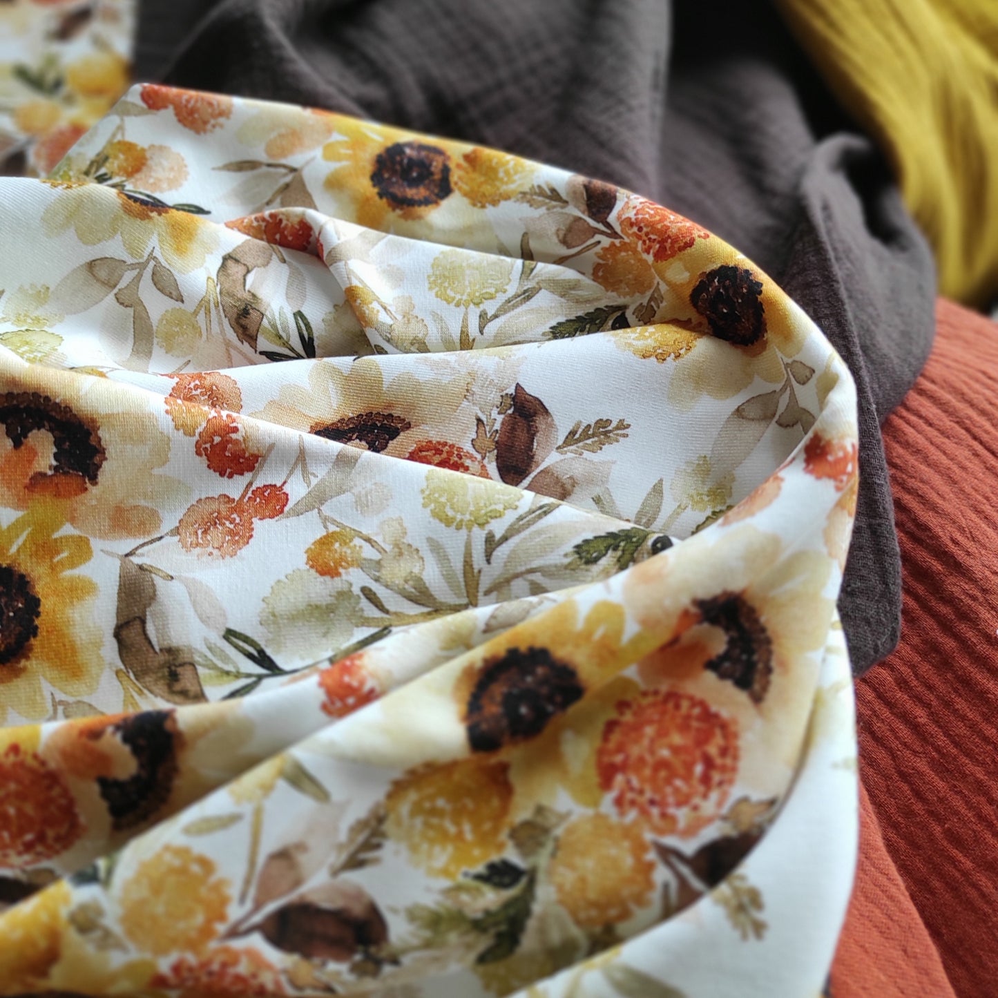 Swaddle de Jersey Girassóis