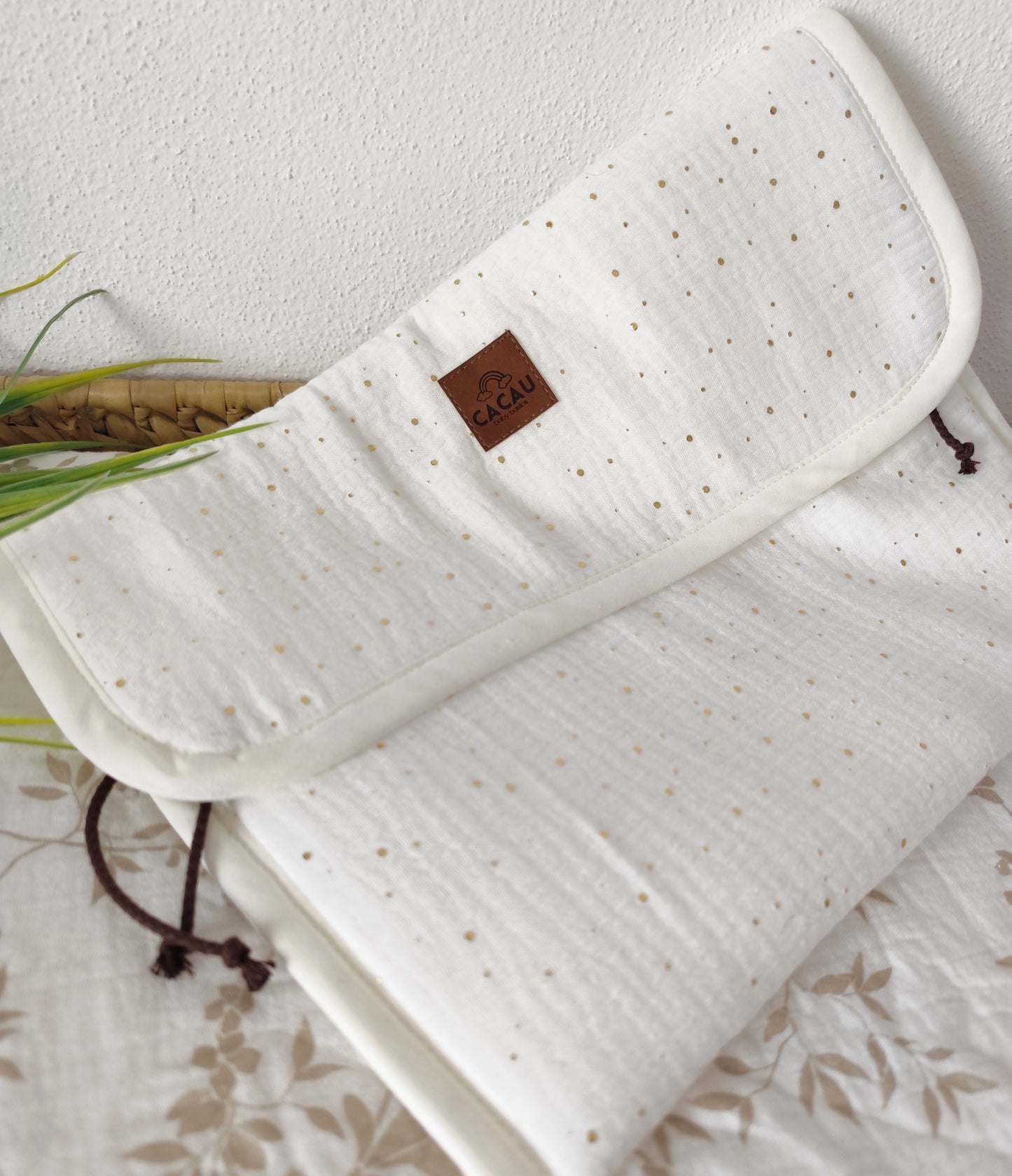 Bolsa Branco Salpicos Dourados