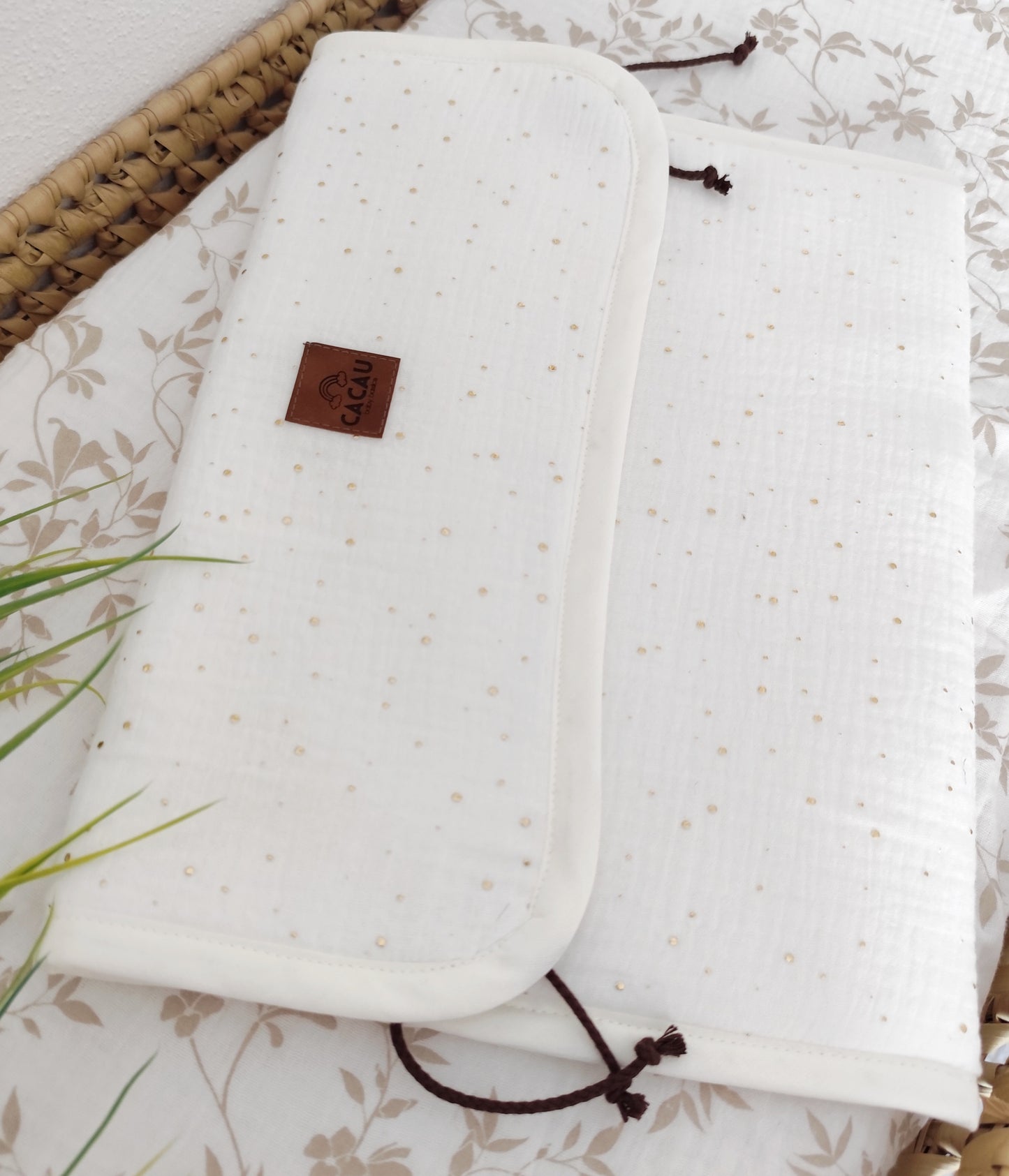 Bolsa Branco Salpicos Dourados