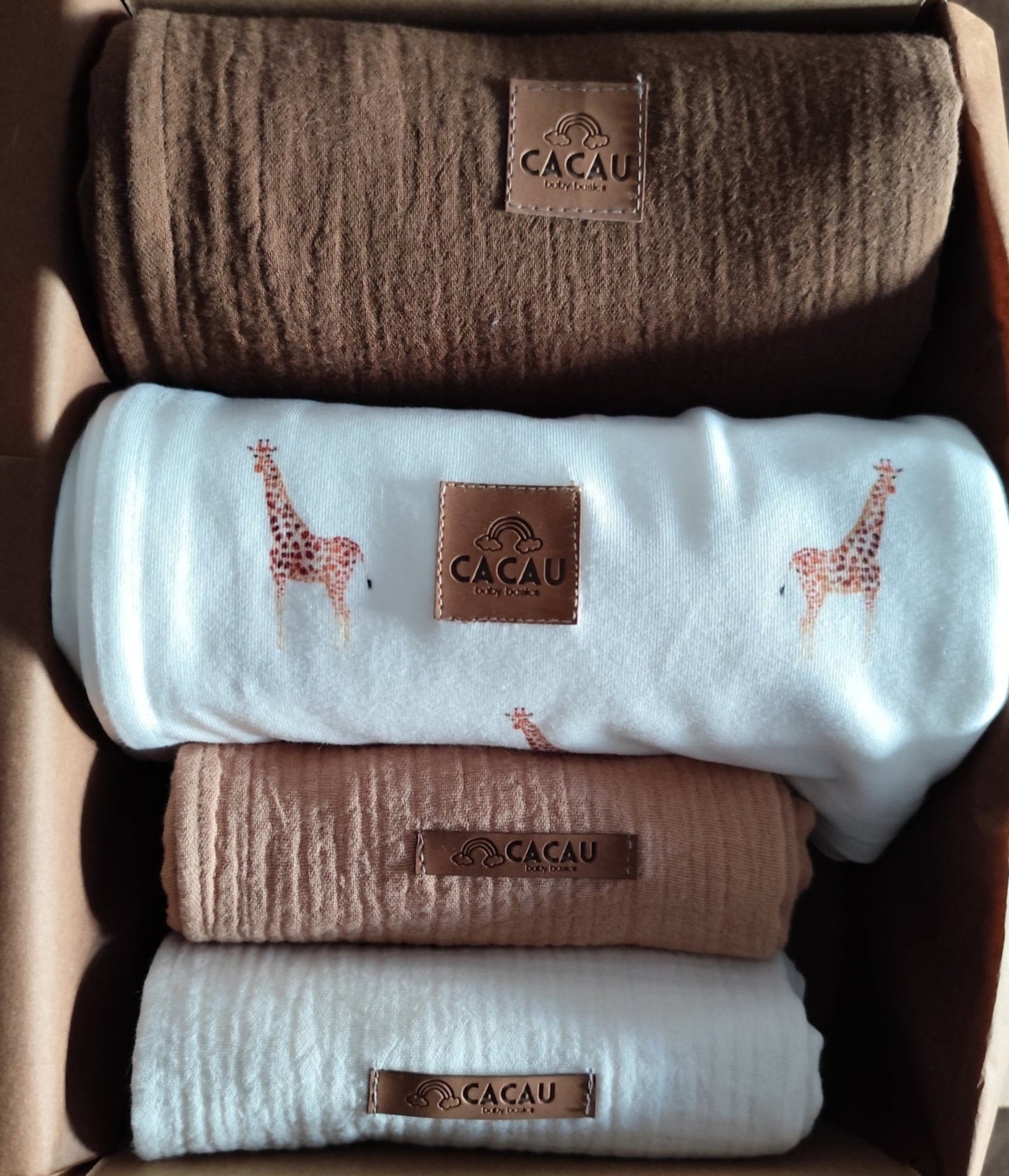 Swaddle de Jersey Girafas