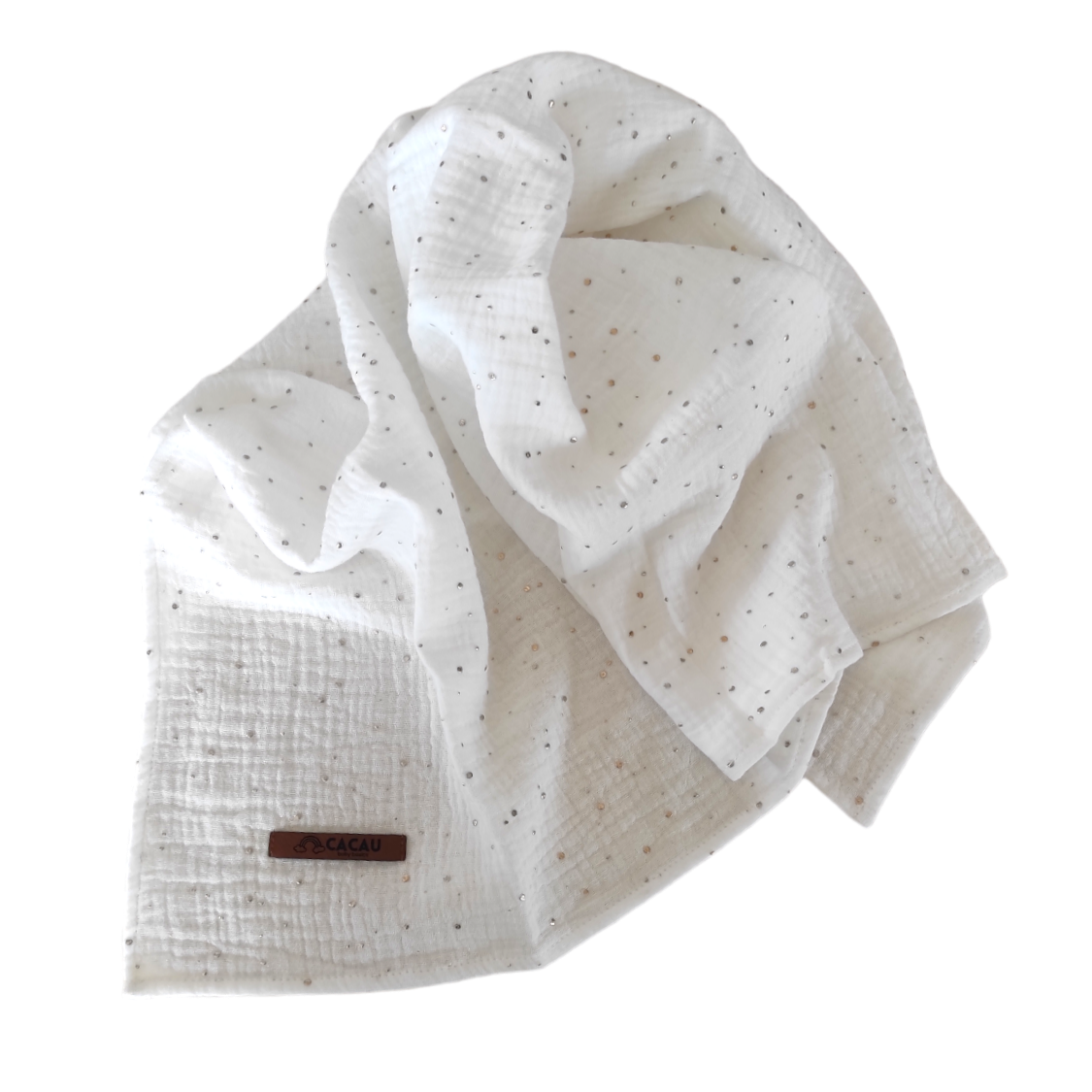 Pañal Blanco Salpicaduras Doradas