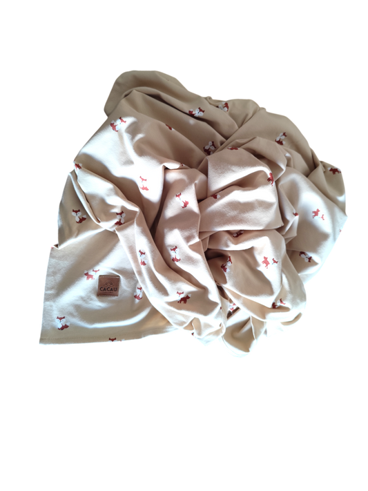 Swaddle de Jersey Raposinhas