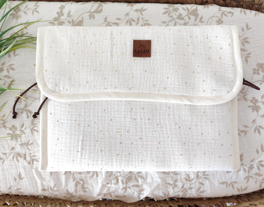 Bolsa Branco Salpicos Dourados