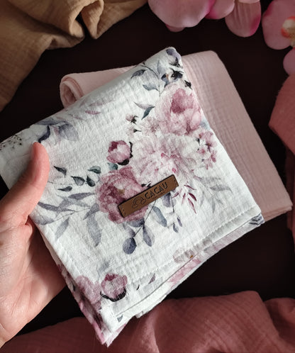 Conjunto Fraldinhas Peónias e Rosinha